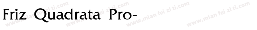 Friz Quadrata Pro字体转换